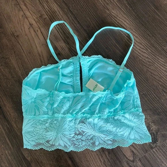 Aerie bright blue floral lace bralette - Picture 4 of 5